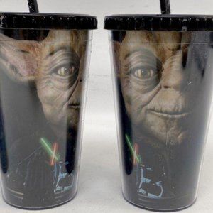 Lot of Assorted Starbucks Green & Black May The Force With Tumbler w/ Straw